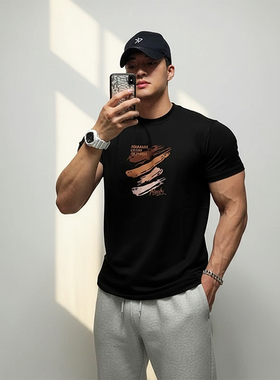 MCPW 美式街头百搭短袖男休闲运动t恤上衣夏季透气健身服250412B