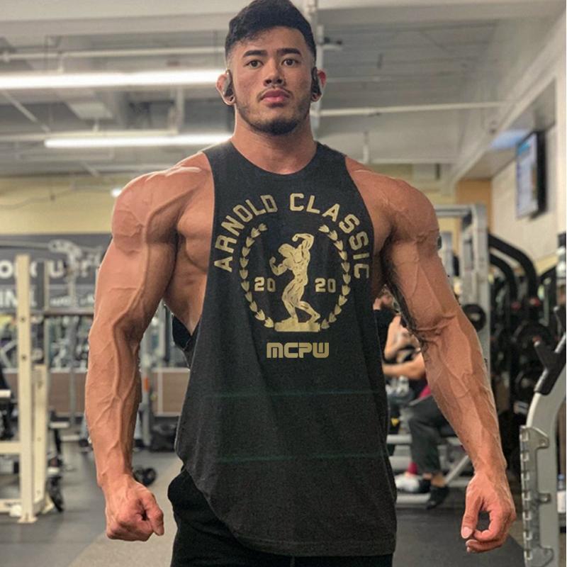 MCPW宽松男无袖运动跑步训练衣服