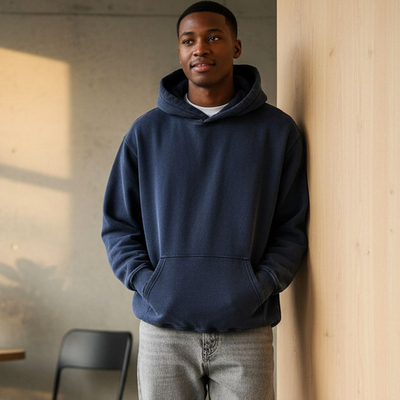 MCPW 秋冬350g重磅复古水洗卫衣加绒加厚男休闲健身运动连帽衫