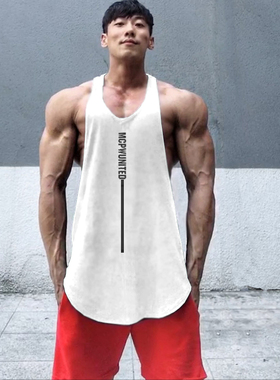 MCPW 潮牌运动健身背心男夏季训练宽松坎肩无袖T恤健身房撸铁衣服