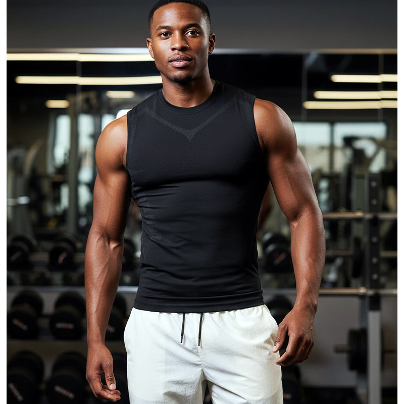 MCPW 健身上衣男背心运动紧身打底速干透气坎肩无袖t恤训练服弹力