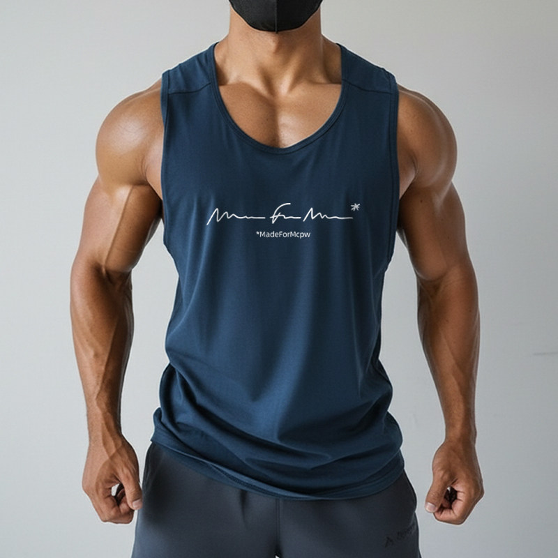 MCPW 夏季背心男健身运动休闲坎肩美式上衣印花无袖t恤240229F,男装,背心,淘宝优惠券,粉丝福利购,淘宝优惠卷