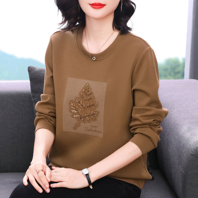 休闲卫衣女宽松百搭外穿2026年秋季新款中年妈妈装洋气上衣打底衫