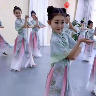 小月儿抖音同款冠玉舞蹈服豆花老师古典旗袍纱衣练功服中国风六一