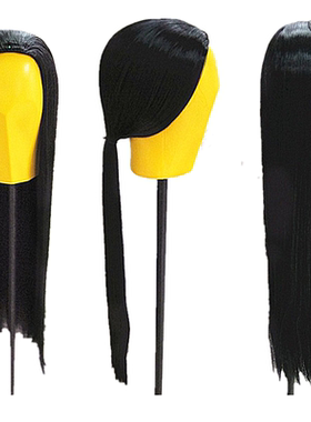 古装假发半头套黑色舞台戏剧造型汉服民国清宫复古影楼影视高温丝