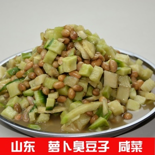 山东臭豆子咸菜临沂土特产萝卜豆子盐酱毛豆安徽手工纳豆制作即食