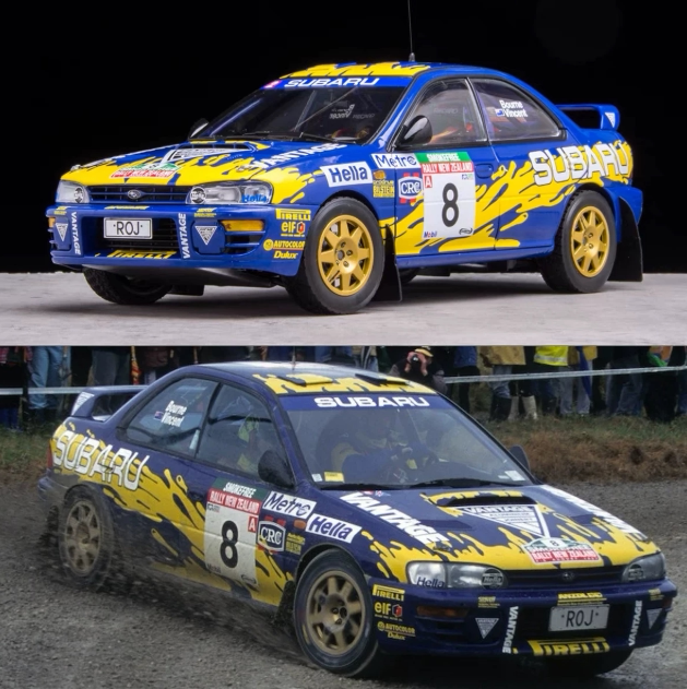 118斯巴鲁翼豹WRC1997车模