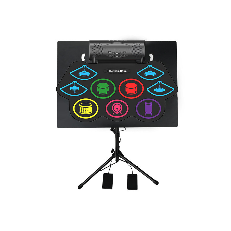 便携式手卷电子鼓架子鼓架儿童家用初学者打击板可折叠支架可升降
