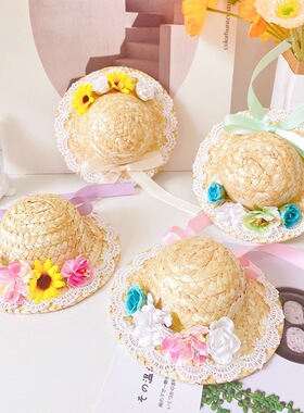 亚马逊速卖通宠物帽子夏季花花草帽猫猫狗狗外贸服装饰品帽子