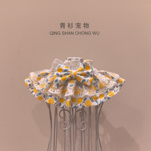 【青衫宠物】原创宠物口水巾猫猫咪狗狗蕾丝花边娃娃衣服猫咪围脖