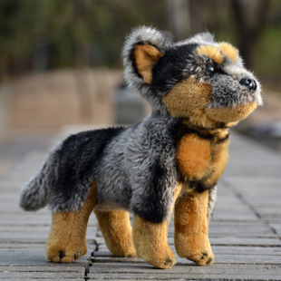 仿真雪纳瑞毛绒公仔小鬣狗玩偶可爱小狗玩具娃娃儿童生日礼物礼品