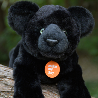 仿真黑色小豹子毛绒玩具可爱小黑豹公仔布娃娃送男女朋友节日礼物