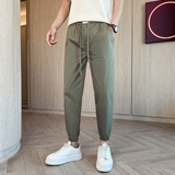 2024新款春秋款9分休闲男裤修身九分小脚男款束脚裤1003-1A82P48，男装休闲裤，星座1003-1