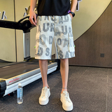 夏季新款男生字母印花短裤男士时尚工装裤1003-1A29P48，男装休闲裤，星座1003-1