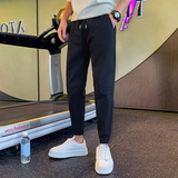 2024春秋新款痞帅裤子男士修身小脚九分裤潮流休闲裤1003-1A60P48，男装休闲裤，星座1003-1
