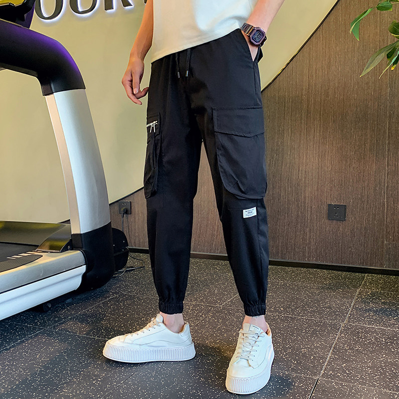 春夏透气男生修身工装裤男士时尚束脚小脚九分裤1003-1A27P48，男装休闲裤，星座1003-1