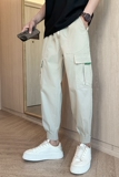 春夏2024新款工装薄款男生潮牌束脚九分裤哈伦小脚裤1003-1A88P48，男装休闲裤，星座1003-1