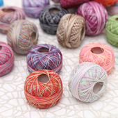 80号段染蕾丝线10克手工钩织蕾丝 绣花梭编微钩手鞠球连网爱尔兰