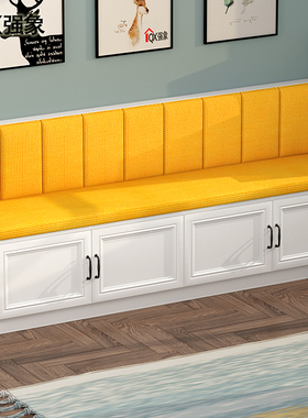 可拆卸卡座自贴靠包 科技布床头靠包 榻榻米墙围 防磕碰软包  WJ2