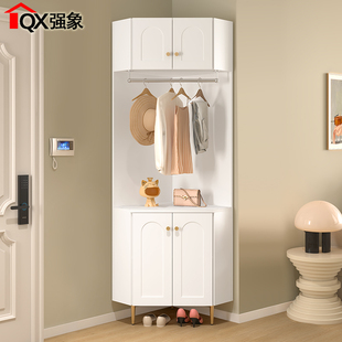 入户门口角柜墙角柜门厅转角柜三角形墙角挂衣储物鞋 柜一体柜N60