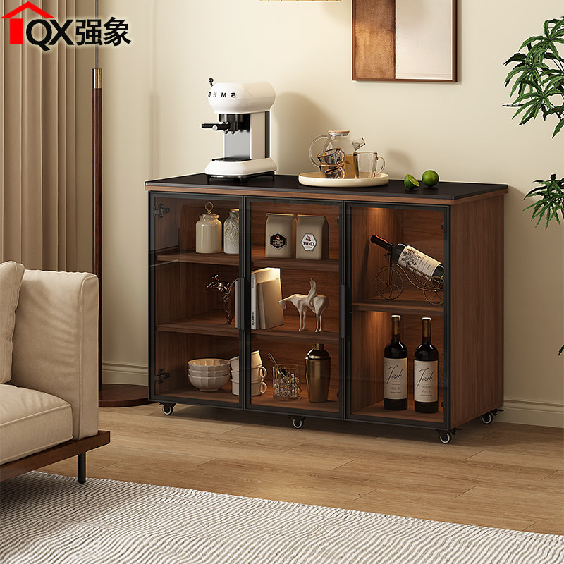 新款岩板餐边柜厨房置物柜碗柜客厅可移动玻璃储物柜小岛台G430,住宅家具,餐边柜,淘宝优惠券,粉丝福利购,淘宝优惠卷