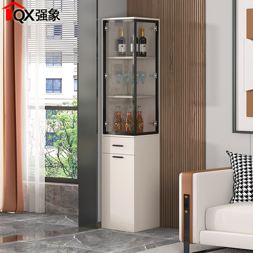 客厅沙发边柜玻璃门酒柜餐边柜