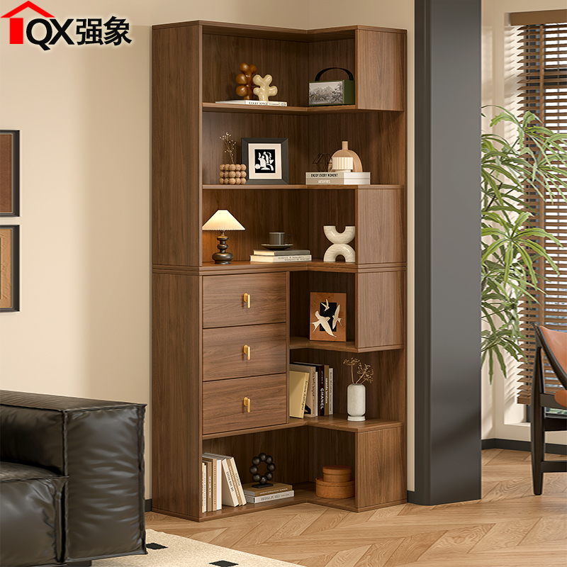 转角书柜墙角沙发拐角置物柜