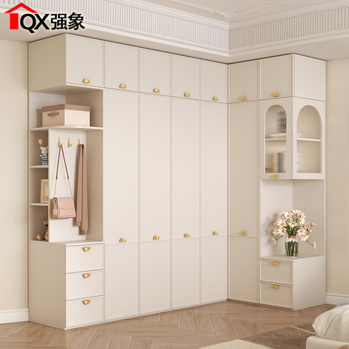 卧室转角衣柜组合多功能收纳柜
