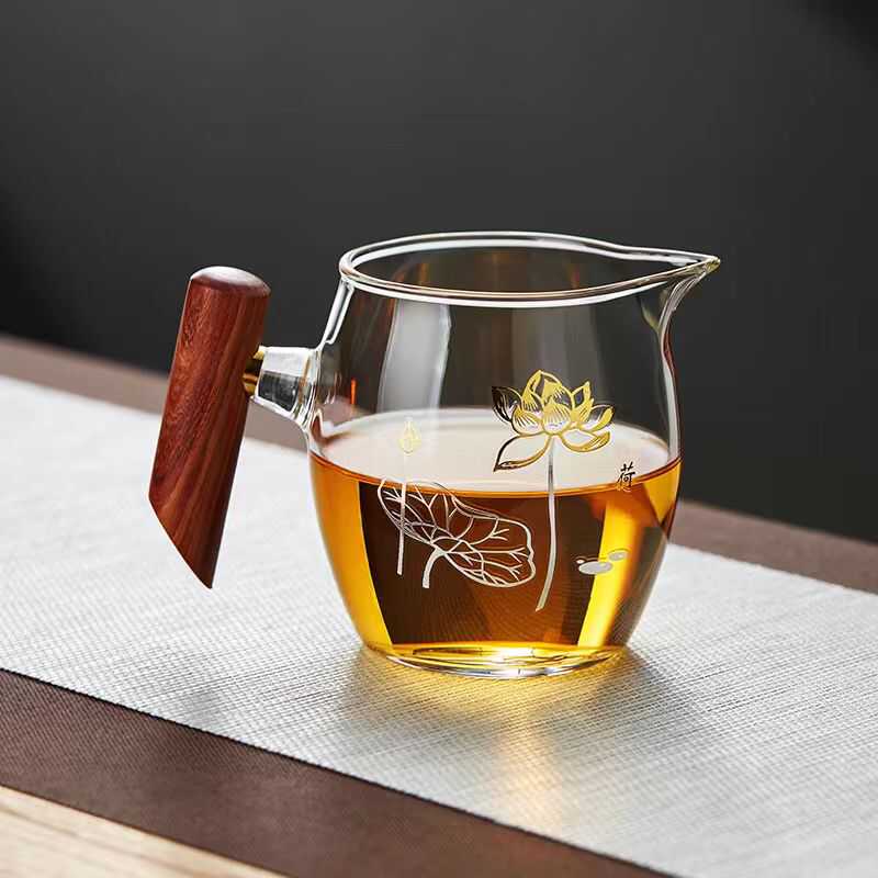 加厚耐热公道杯玻璃透明泡茶过滤功夫茶具配件茶海分茶器茶漏套装