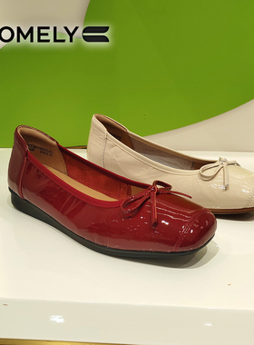 COMELY康莉女鞋2026春季商场新款蝴蝶结浅口平底舒适单鞋KYQ61060