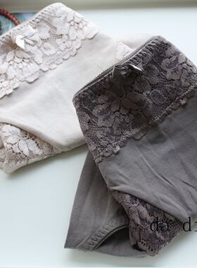 日单大牌性感蕾丝透气 中腰夏纯棉包臀不勒腿女士三角内裤外贸C6
