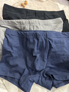 【简约款 高弹纯棉】外贸出口日单 男士中腰平角内裤 透气有大码