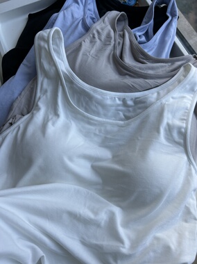 2026春夏新品订单～出口日单软薄丝滑棉混带杯背心免穿文胸 内搭