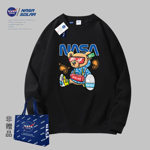 NASA 卫衣 SOLAR联名fashion小熊高街oversize上衣潮牌男女同款