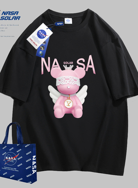 NASASOLAR官网联名2026夏季新款印花短袖纯棉情侣T恤潮牌上衣新