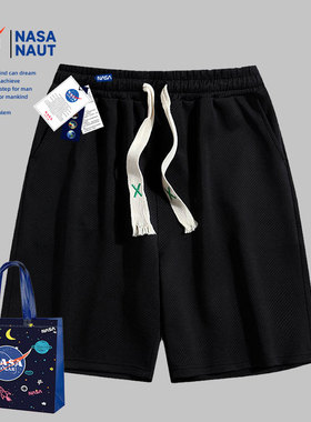 NASA SOLAR联名户外夏季男女运动2026新款短裤潮牌休闲小熊五分裤