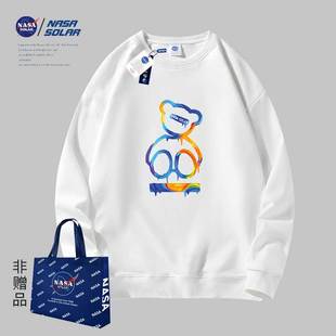 卡通印花情侣男女同款 秋冬新款 透气圆领卫衣潮流 SOLAR联名款 NASA