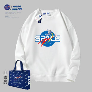 卫衣长袖 字母印花圆领情侣男女同款 T恤潮 SOLAR联名2025新款 NASA
