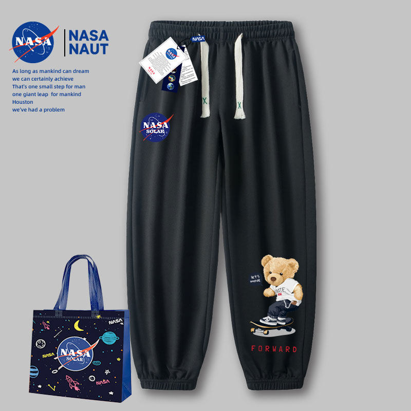 NASA SOLAR联名款2025年新款潮牌束脚宽松高街休闲运动情侣卫裤