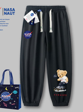 NASA SOLAR联名款2026年新款潮牌束脚宽松高街休闲运动情侣卫裤