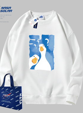 NASA SOLAR联名款秋冬季新款卡通印花透气保暖卫衣百搭休闲长袖潮