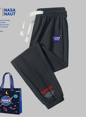 NASA SOLAR联名款2026年新款潮牌束脚宽松高街休闲运动情侣卫裤