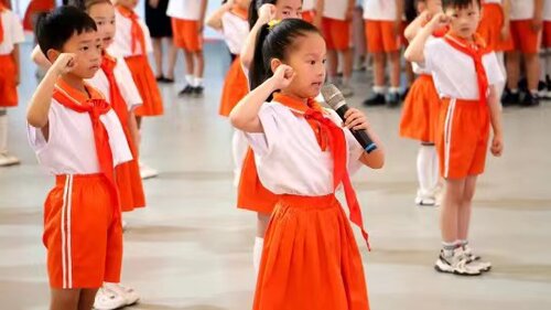 中小学生纯棉短袖校服男女同款