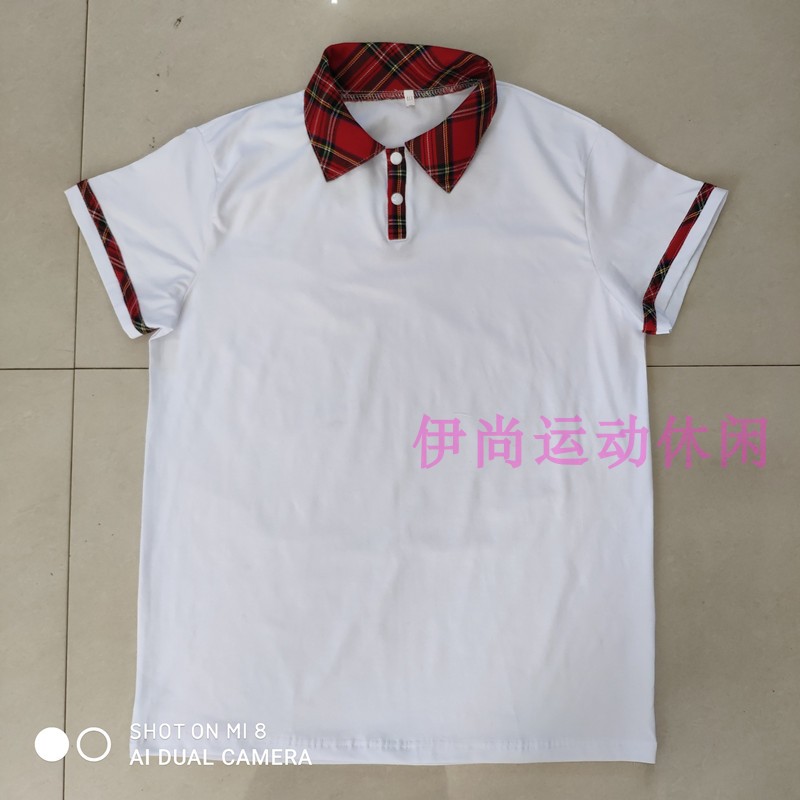 中小学校服短袖纯棉莱卡