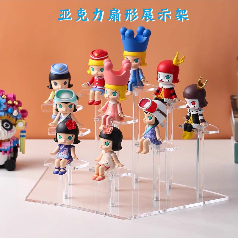 透明亚克力阶梯展示架手办公仔