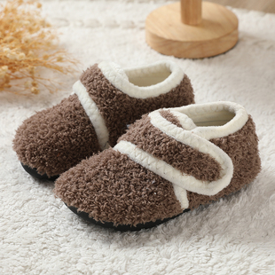 儿童冬季加绒加厚成人男女宝宝地板鞋防滑软底幼儿园室内早教袜鞋