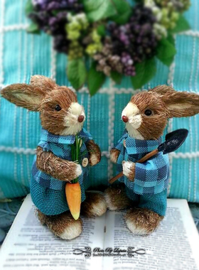 蓝色田园风森林系格子结婚礼物