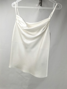 吊带背心打底衫 多层荡领百搭无袖 2026春新款 30姆米100%桑蚕丝