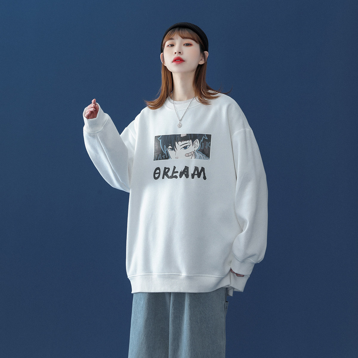 新款百搭圆领卫衣中性风备货款男女卫衣A812-P45-控68,男装卫衣,电商A132（原电商B245）