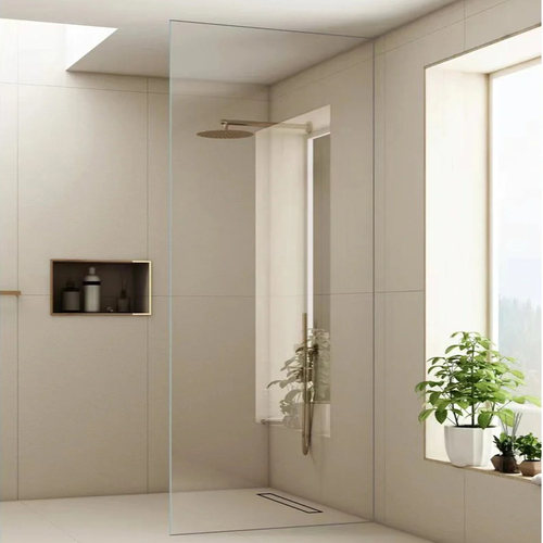 无边框淋浴房玻璃隔断下沉式浴屏